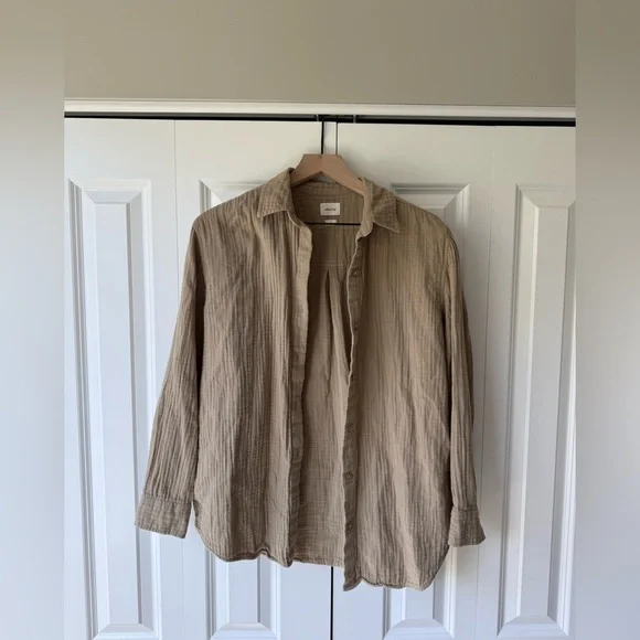 Wilfred Free Sail Shirt | Size S | Taupe Beige | Aritzia - Picture 2 of 8